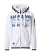 CAMP DAVID Sweatjacke weiß