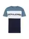 JACK & JONES Majica  marine / golobje modra / rna / bela