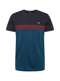 T-Shirt petrol / weinrot / schwarz