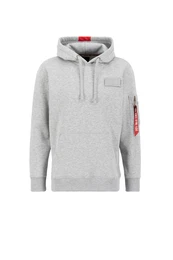 Sweatshirt 'Red Stripe' graumeliert / feuerrot / wei