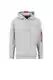 ALPHA INDUSTRIES Sweatshirt 'Red Stripe' graumeliert / feuerrot / wei