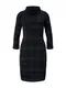 TOM TAILOR Obleka  temno modra / golobje modra / rjava