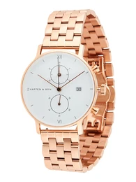 Uhr ''''Chrono Steel'''' weiß / rosegold