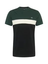 T-Shirt 'Court' dunkelgrn / schwarz / wei