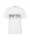 UNITED COLORS OF BENETTON Shirt weiß / schwarz