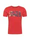 JACK & JONES Shirt ''''SPLASH'''' rot / taubenblau / weiß