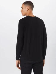 SELECTED HOMME Rundhalspullover Berg schwarz