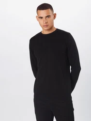 SELECTED HOMME Rundhalspullover Berg schwarz