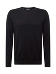 SELECTED HOMME Rundhalspullover Berg schwarz