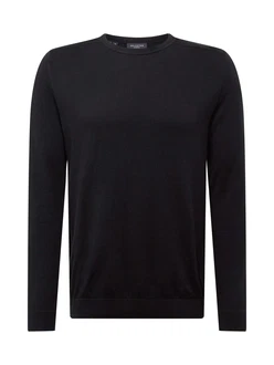 SELECTED HOMME Rundhalspullover Berg schwarz SELECTED HOMME Rundhalspullover Berg schwarz