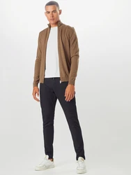SELECTED HOMME Strickjacke 'Berg' braunmeliert