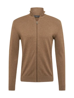 SELECTED HOMME Strickjacke 'Berg' braunmeliert