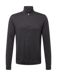 SELECTED HOMME Rundhalspullover Berg anthrazit