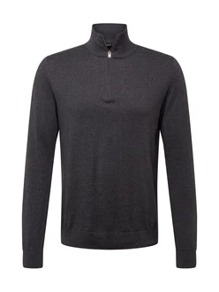SELECTED HOMME Rundhalspullover Berg anthrazit