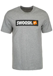 T-Shirt ''''Swoosh'''' grau / weiß / schwarz / orange
