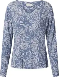 Bluza 'Geisa' sivkasto plava / bijela