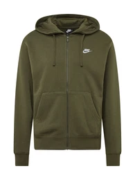 Sweatjacke oliv / weiß