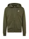 Nike Sportswear Sweatjacke oliv / weiß
