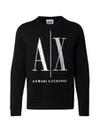 Armani Exchange Herren Icon Sweat Sweatshirt schwarz/weiß