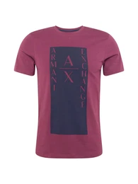 Shirt navy / rotviolett