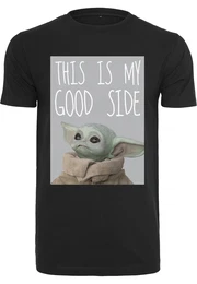 T-Shirt ''''Baby Yoda Good Side'''' mischfarben / schwarz