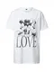 Merchcode Tričko 'Minnie Loves Mickey'  černá / bílá
