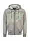 CAMP DAVID Sweatjack hellgrau / mint / dunkelgrün