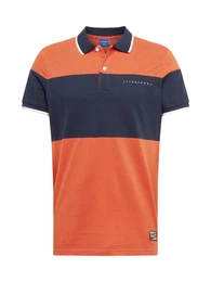 Poloshirt orange / weiß / blau