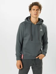 ALPHA INDUSTRIES Sweatshirt dunkelgrau/wei