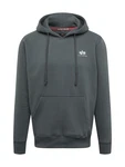 ALPHA INDUSTRIES Sweatshirt dunkelgrau/wei