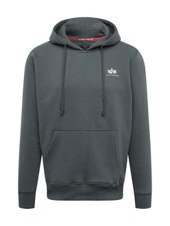 ALPHA INDUSTRIES Sweatshirt dunkelgrau/wei