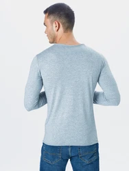 Key Largo Langarmshirt CHEESE silbergrau