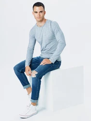 Key Largo Langarmshirt CHEESE silbergrau