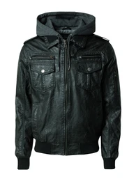 INDICODE JEANS Jacke ''''Aaron'''' dunkelgrau / schwarz