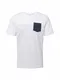 TOM TAILOR Shirt weiß / dunkelblau / hellgrau