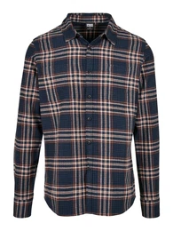 Hemd navy / rostrot / weiß
