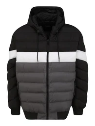 Winterjacke schwarz / grau / weiß