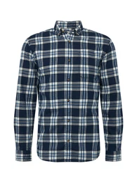 Hemd marine / taubenblau / weiß