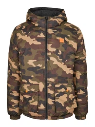 Wendejacke schwarz / oliv / beige