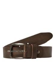 JACK & JONES Gürtel JJIPAUL JJLEATHER BELT NOOS dunkelbraun