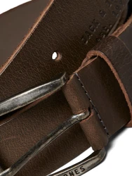 JACK & JONES Gürtel JJIPAUL JJLEATHER BELT NOOS dunkelbraun