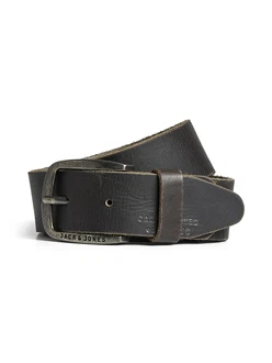 JACK & JONES Gürtel JJIPAUL JJLEATHER BELT NOOS dunkelbraun
