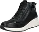 TOM TAILOR Visoke tenisice ''''Wedges''''  crna