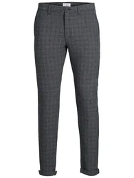 Chinohose 'Marco' grau / schwarz