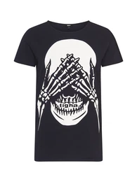 Shirt ''''No Evil Wren'''' schwarz / weiß