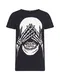 tigha Shirt ''''No Evil Wren'''' schwarz / weiß