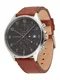 TOMMY HILFIGER Uhr braun / schwarz / silber