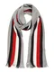 TOMMY HILFIGER Schal grau / schwarz / offwhite / rot