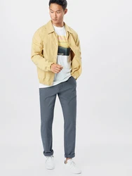 TOM TAILOR DENIM Chinohose anthrazit/wei