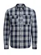 JACK & JONES Hemd navy / hellblau / weiß